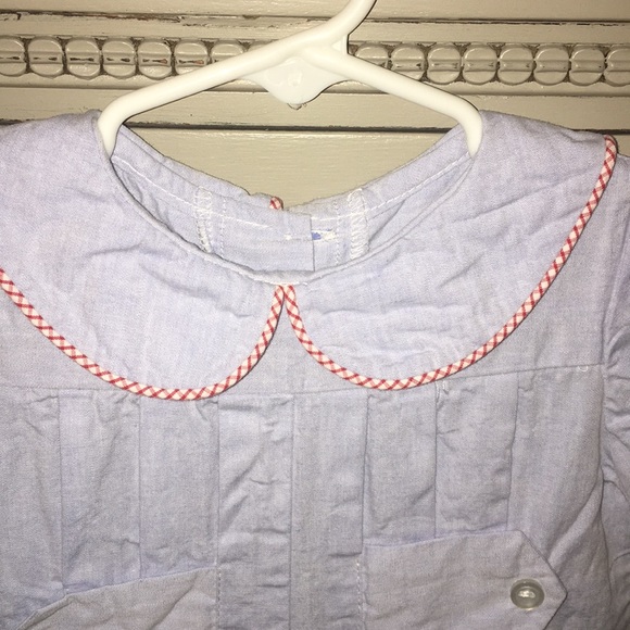 Chambray with red collared piping bubble - never worn - Picture 3 of 4